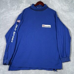 Vintage Polo Sport Ralph Lauren Sweater Men XXL Blue Arctic Challenge Turtleneck